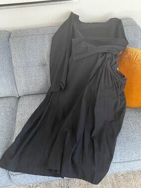 Zanzea Modern Black Loose Fit Dress with swoop pockets 100% Cotton, XXXL So Cute